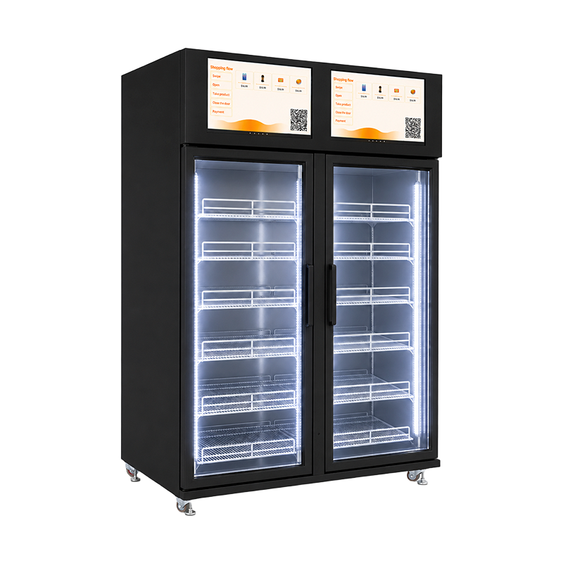 weimi double door AI cooler for cheesecake bread vending
