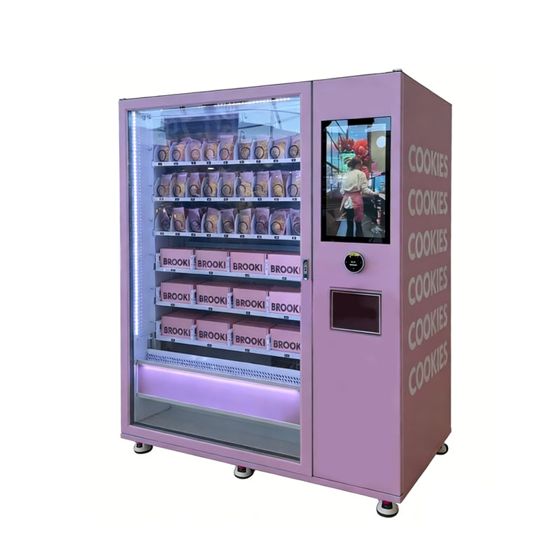 Weimi Cookie Vending Machine with Elevator System, Center Pickup & Card Payment