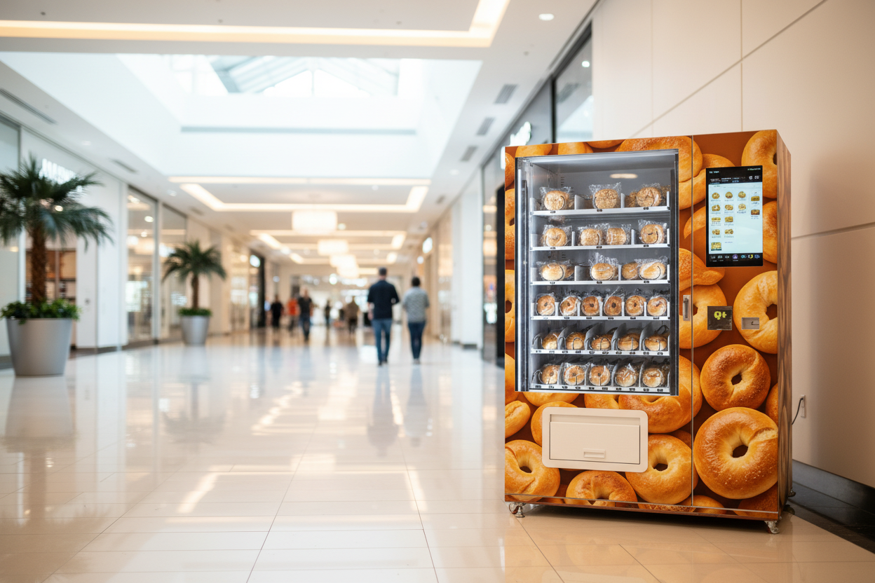 Bagel Vending Machine: How to Sell Packaged Bagels & Cream Cheese 24/7