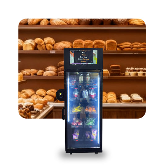 Weimi cupcake vending machine with weight sensor technology. Card reader payment.