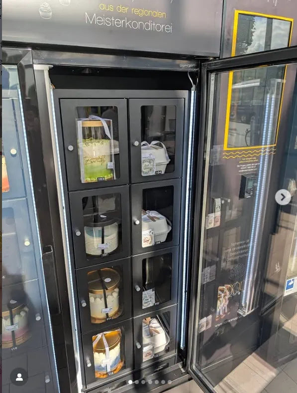 Germany cake vending machine in cake shop