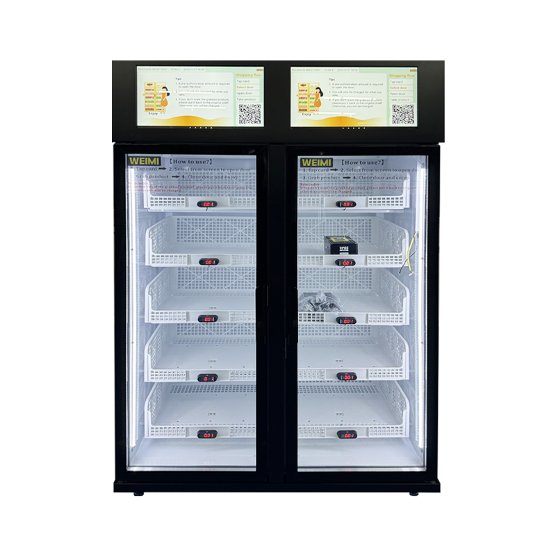 Weimi smart fridge vending machine with weight sensing technology for cafe