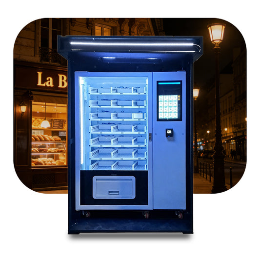 Weimi Outdoor Bread Vending Machine with Triple-Side Protective Shelter for Belgium