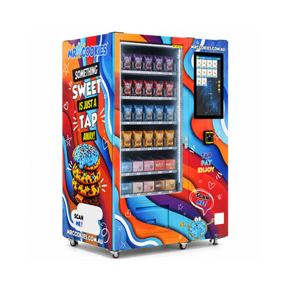 cookie vending machine with refrigeration system